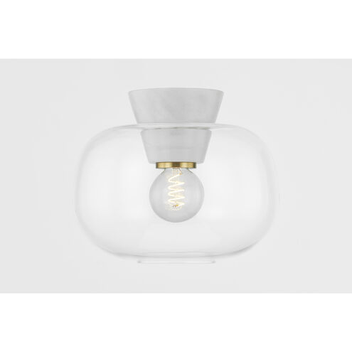 Ariella 1 Light 12 inch Aged Brass Flush Mount Ceiling Light