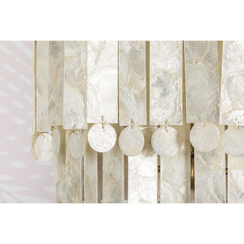 Melisa 3 Light 16 inch Aged Brass Chandelier Ceiling Light