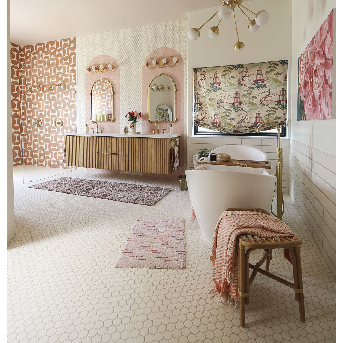 Hope 4 Light 28 inch Gold Leaf Bath And Vanity Wall Light