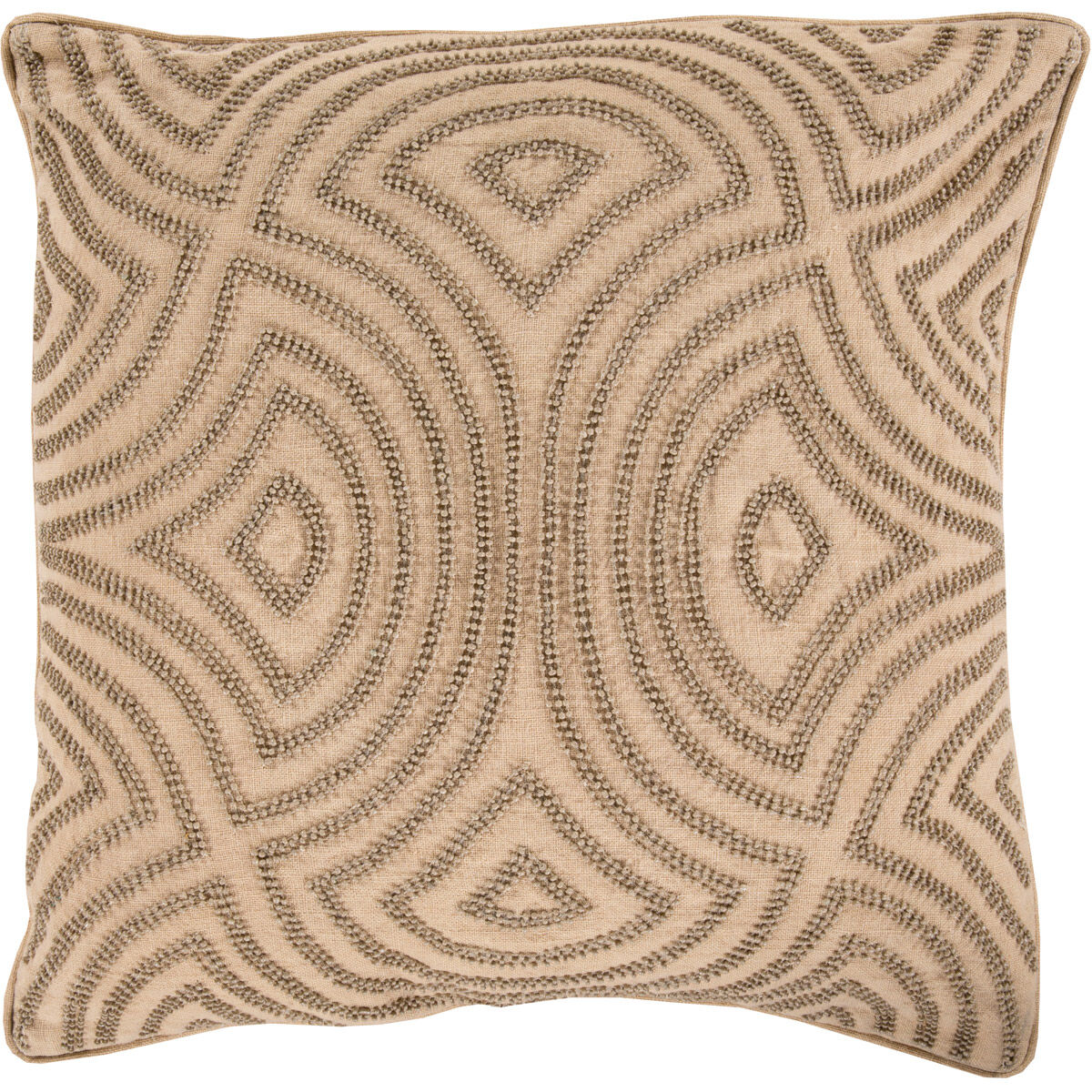 Skinny Dip 18 X 18 inch Wheat and Khaki Throw Pillow