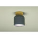 Batya 1 Light 6.25 inch Aged Brass/Slate Blue Flush Mount Ceiling Light