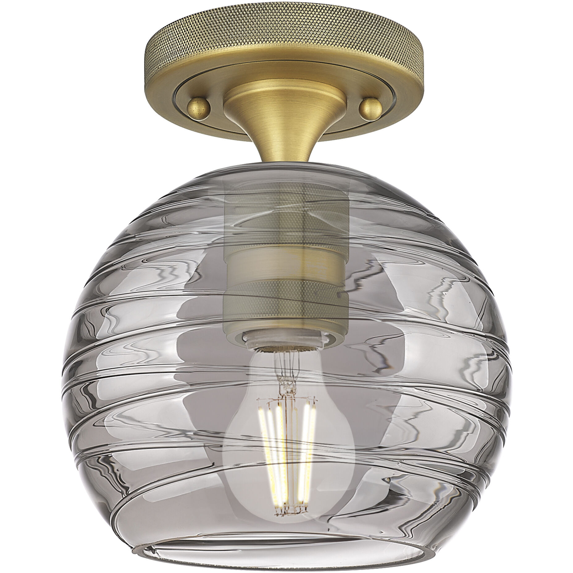 Crown Point 1 Light 5.88 inch Brushed Brass Flush Mount Ceiling Light