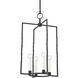 Adelaide 4 Light 15 inch Textured Black Indoor Lantern Pendant Ceiling Light