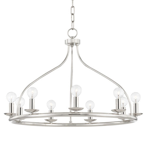 Kendra 9 Light 26.75 inch Polished Nickel Chandelier Ceiling Light