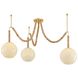Makena 3 Light 51.25 inch Aged Brass Chandelier Ceiling Light