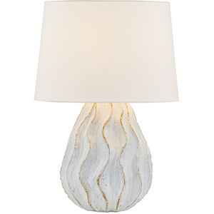 Karla 21 inch 15.00 watt Aged Brass/Ceramic Sea Salt Table Lamp Portable Light