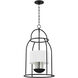 Delia 4 Light 17 inch Aged Iron Hanging Lantern Ceiling Light