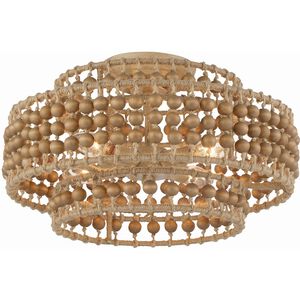 Silas 4 Light 16 inch Burnished Silver Semi Flush Ceiling Light