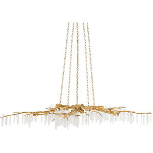 Forest Light 10 Light 62 inch Washed Lucerne Gold/Natural Chandelier Ceiling Light, Aviva Stanoff Collection