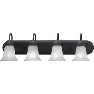 Homestead 4 Light 30 inch Painted Bronze with White Vanity Light Wall Light