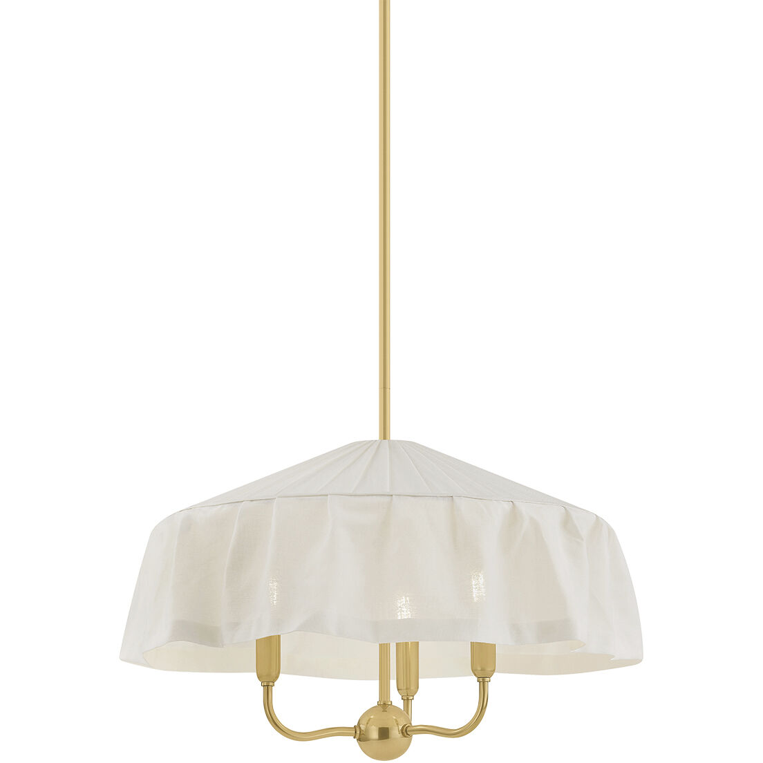 Shivonne 3 Light 22 inch Aged Brass Pendant Ceiling Light