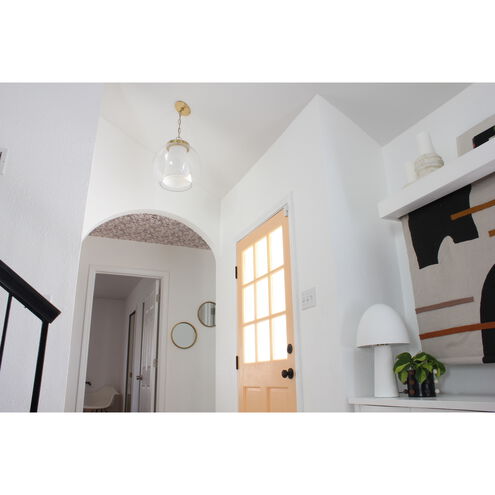 Sasha LED 15 inch Aged Brass Pendant Ceiling Light