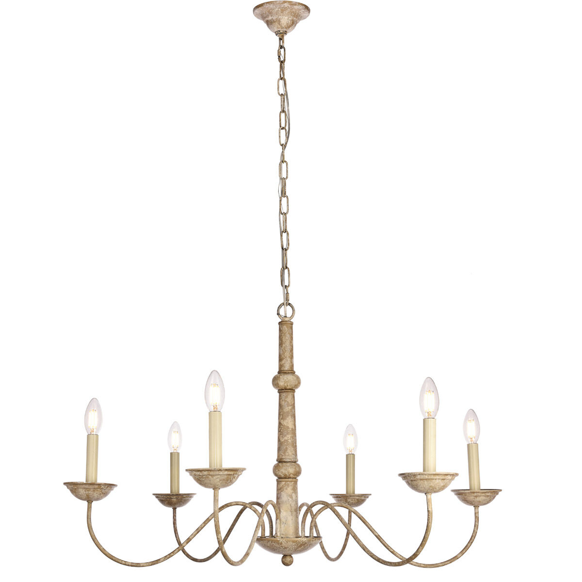 Merritt 6 Light 35 inch Weathered Dove Chandelier Ceiling Light