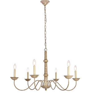 Merritt 6 Light 35 inch Weathered Dove Chandelier Ceiling Light