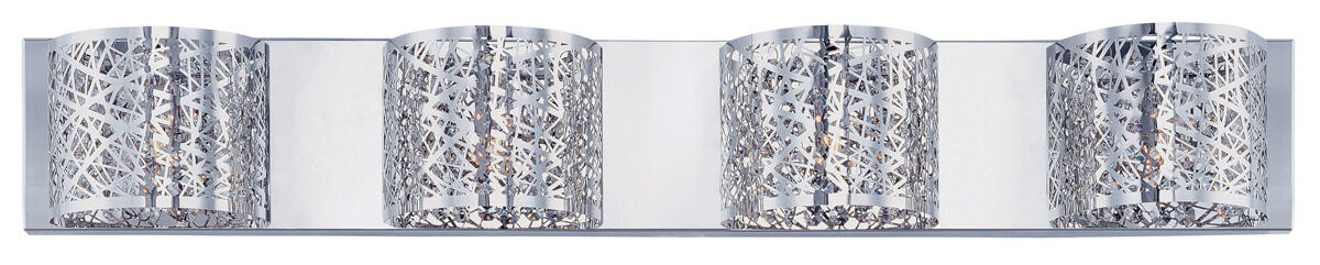 Troy 4 Light 32.75 inch Polished Chrome Bath Vanity Light Wall Light