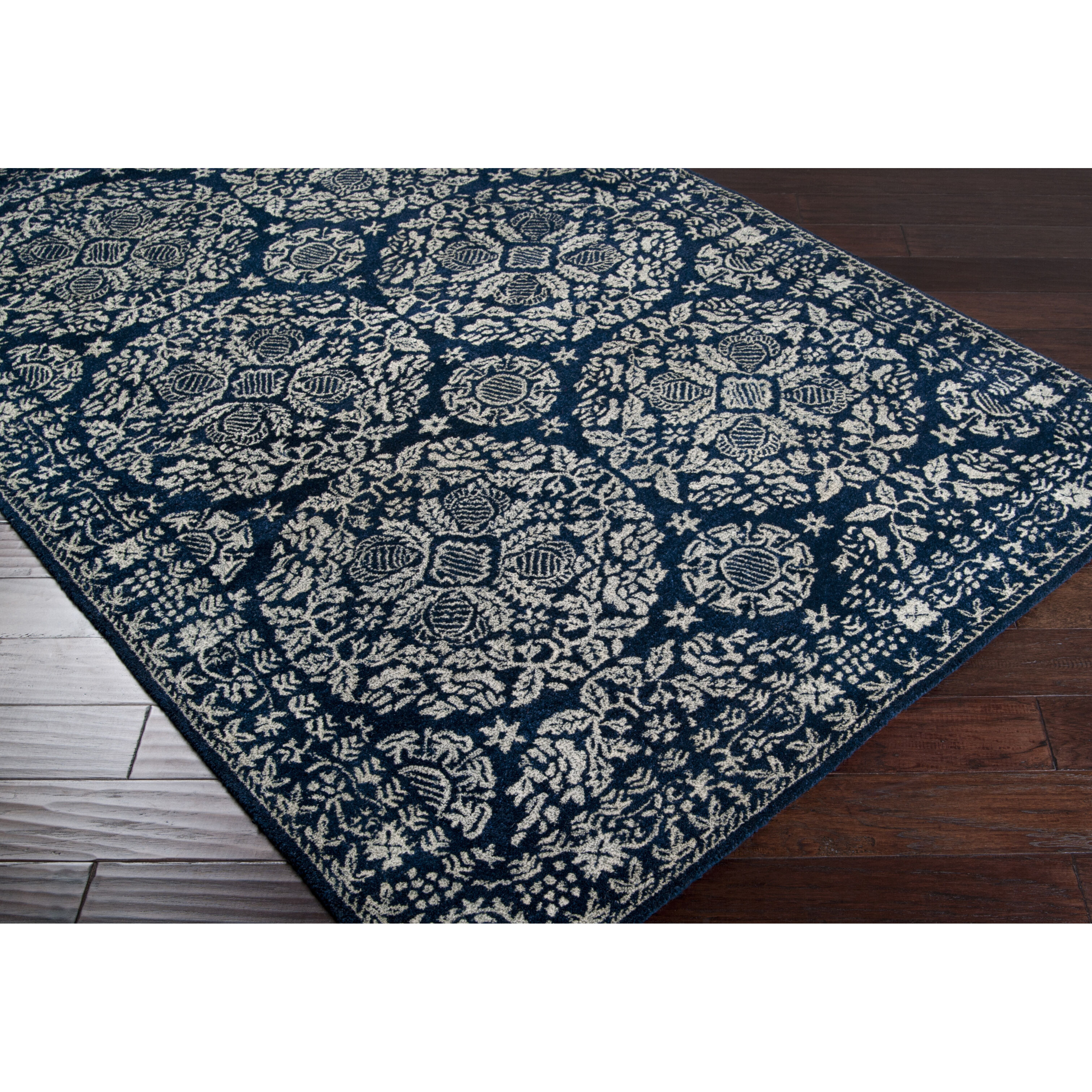 Hendrick 96 X 60 inch Dark Blue Rug, Rectangle