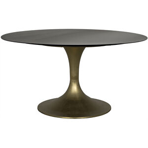 Herno 59 X 59 inch Antique Brass Dining Table