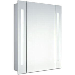 Elixir Silver Lighted Mirror Cabinet