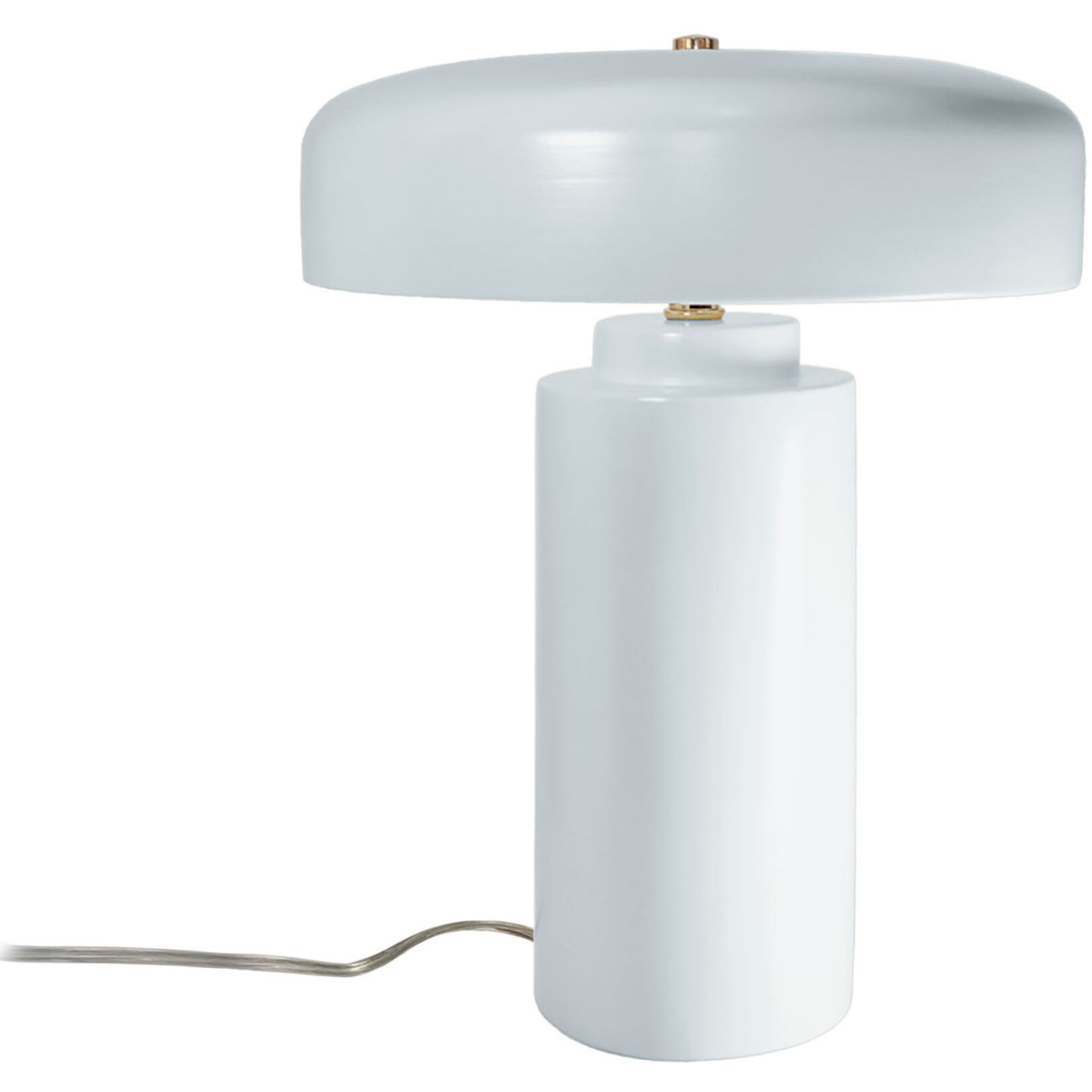 Portable 16.5 inch 60 watt Gloss White and Gloss White Table Lamp Portable Light