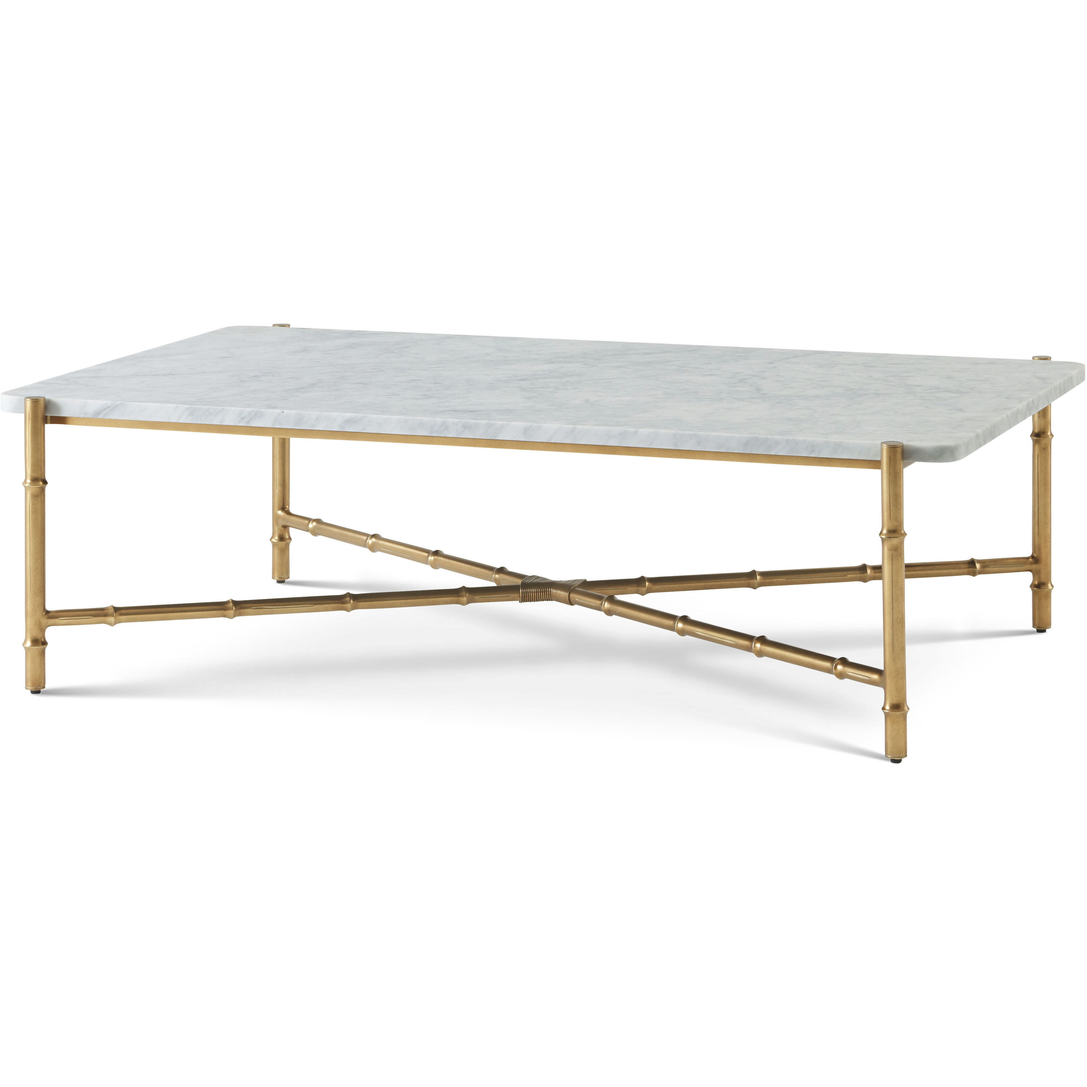 Kesden 55 X 34.5 inch Satin Brass Cocktail Table