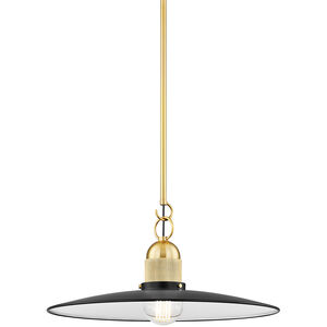 Leanna Pendant Ceiling Light in Aged Brass and Soft Black