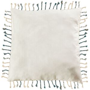Montell 24 X 5.5 inch White with Blue Accent Pillow