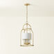 Delia 3 Light 12.25 inch Vintage Gold Leaf Hanging Lantern Ceiling Light