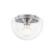 Grace 1 Light 10 inch Polished Nickel Flush Mount Ceiling Light
