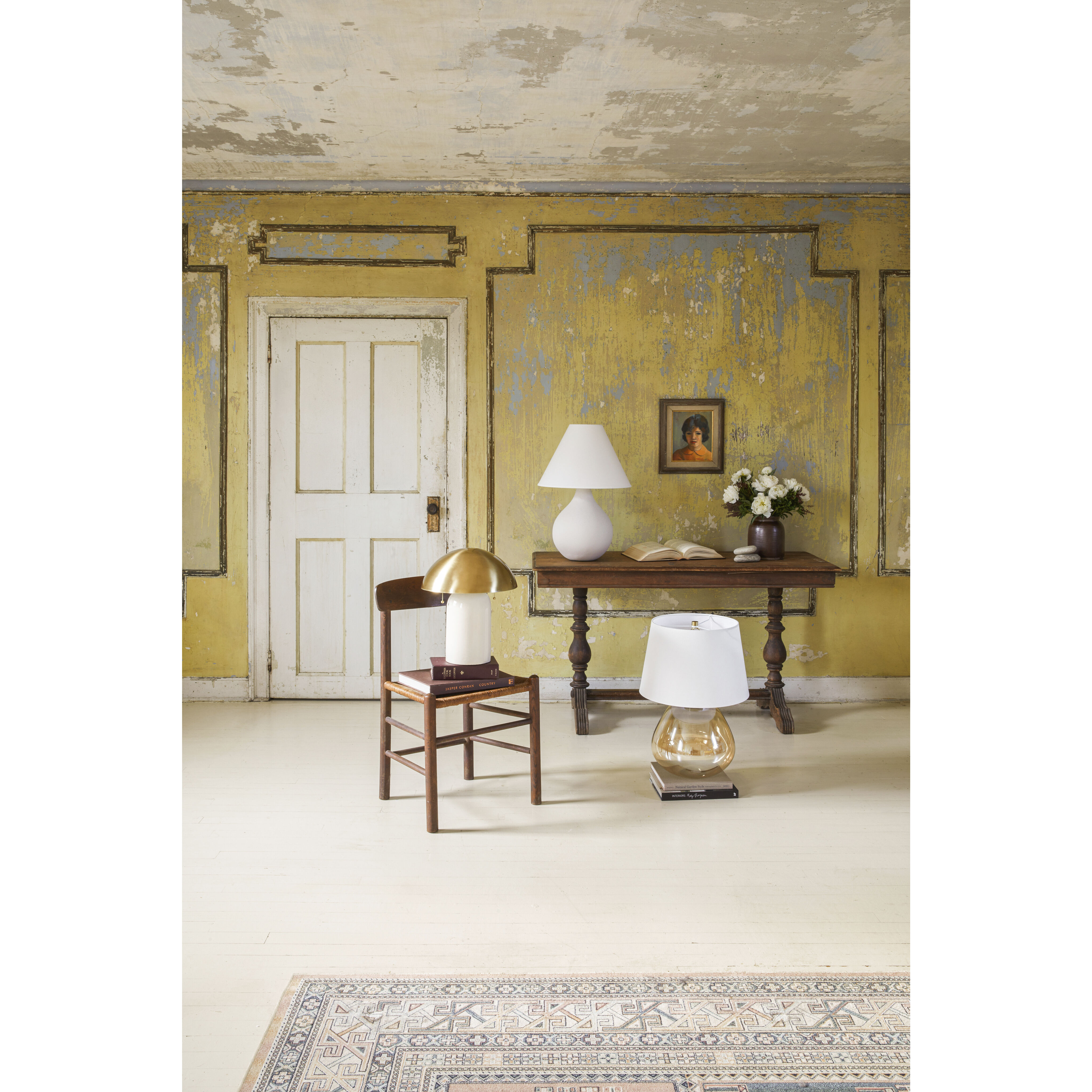 Thea 22.75 inch 60 watt Aged Brass Table Lamp Portable Light