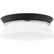 Cath 2 Light 13 inch Polished Nickel/Black Flush Mount Ceiling Light