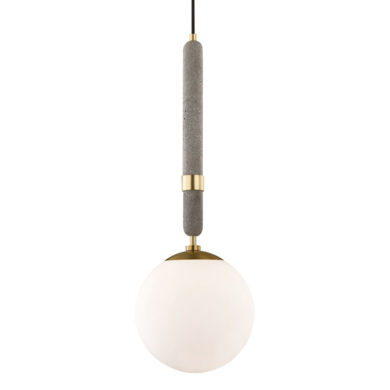 Brielle 1 Light 10 inch Aged Brass Pendant Ceiling Light