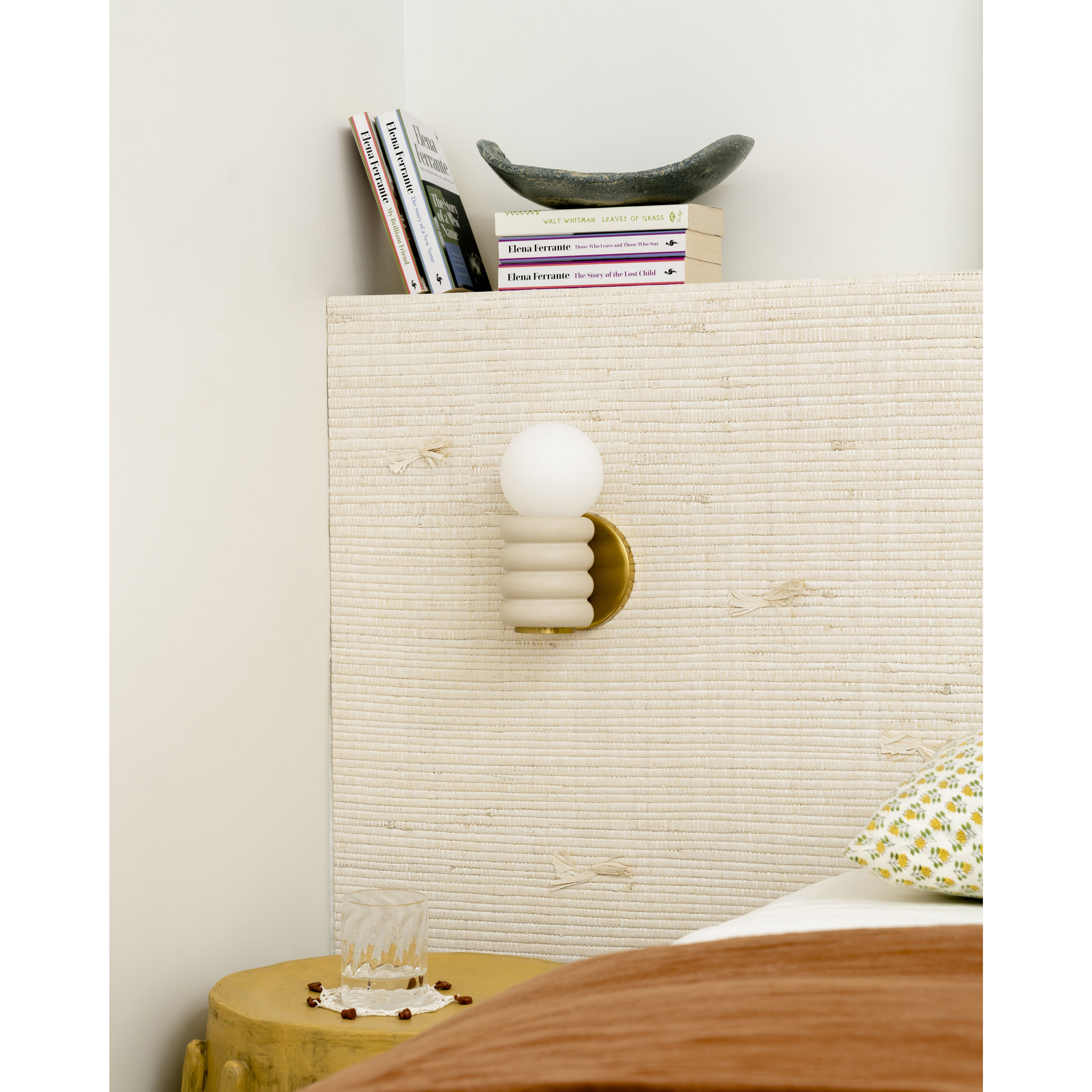 Bibi 1 Light 5 inch Aged Brass/Ceramic Antique Ivory Wall Sconce Wall Light