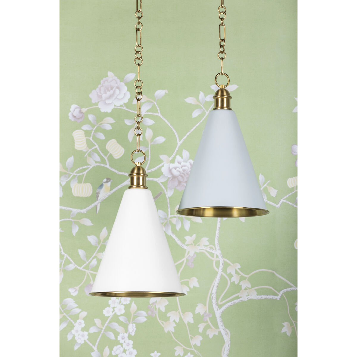 Fenimore 1 Light 12.5 inch Aged Brass and Soft Blue Pendant Ceiling Light