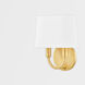 Clair 2 Light 9 inch Aged Brass Wall Sconce Wall Light