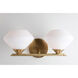 Valerie 2 Light 14 inch Aged Brass Bath Vanity Wall Light