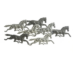 Dutton Galvanized Metal and Aged White Wash and Aged Metal Wall Art