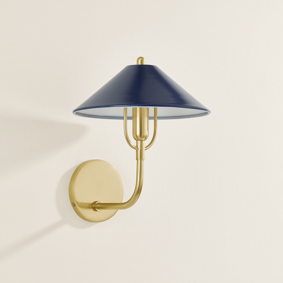 Mariel 1 Light 9.75 inch Aged Brass/Soft Navy Wall Sconce Wall Light in Aged Brass and Soft Navy