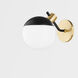Miranda LED 7 inch Aged Brass/Soft Black Wall Sconce Wall Light in Aged Brass and Soft Black