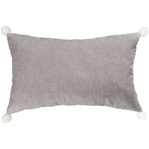 Embry 26 X 5.5 inch Gray with White Lumbar Pillow