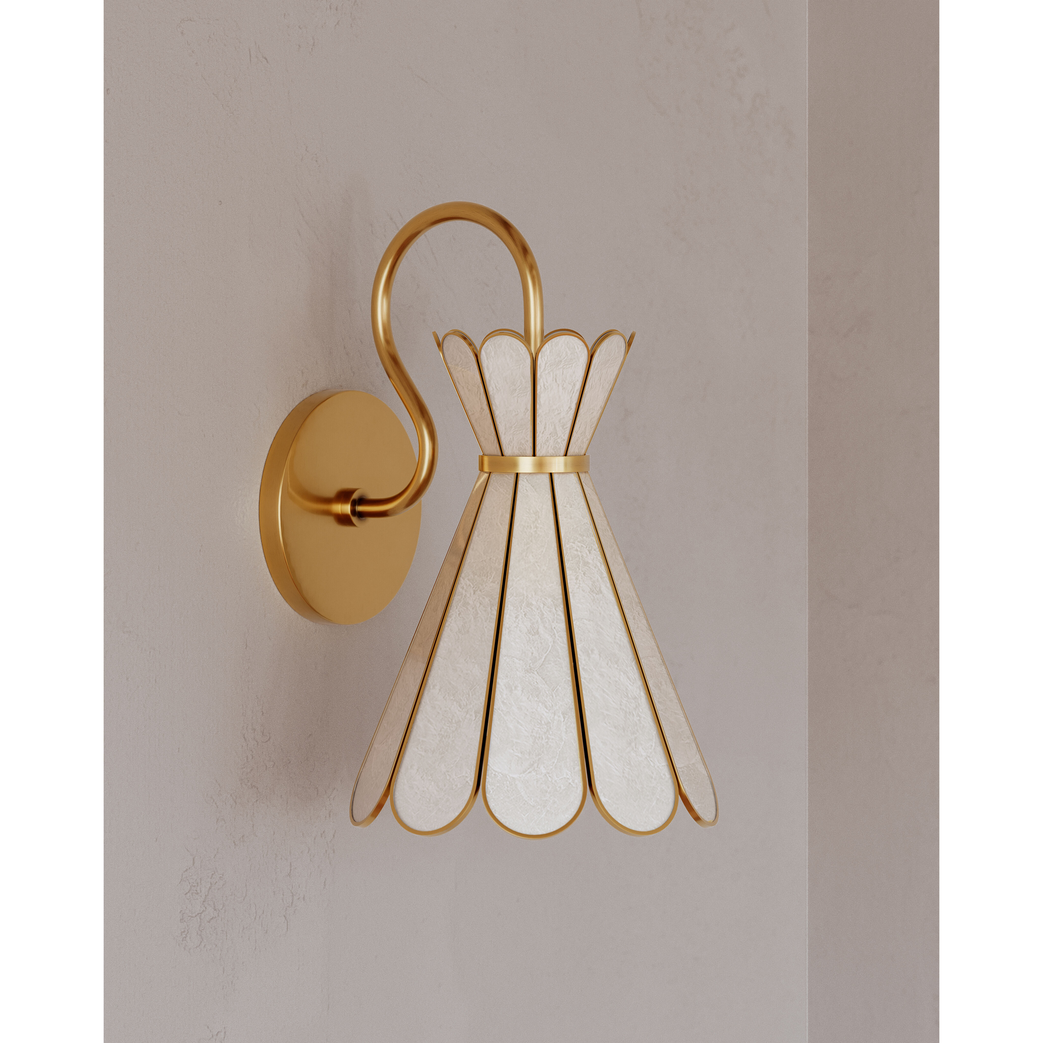 Lyra 1 Light Aged Brass Wall Sconce Wall Light