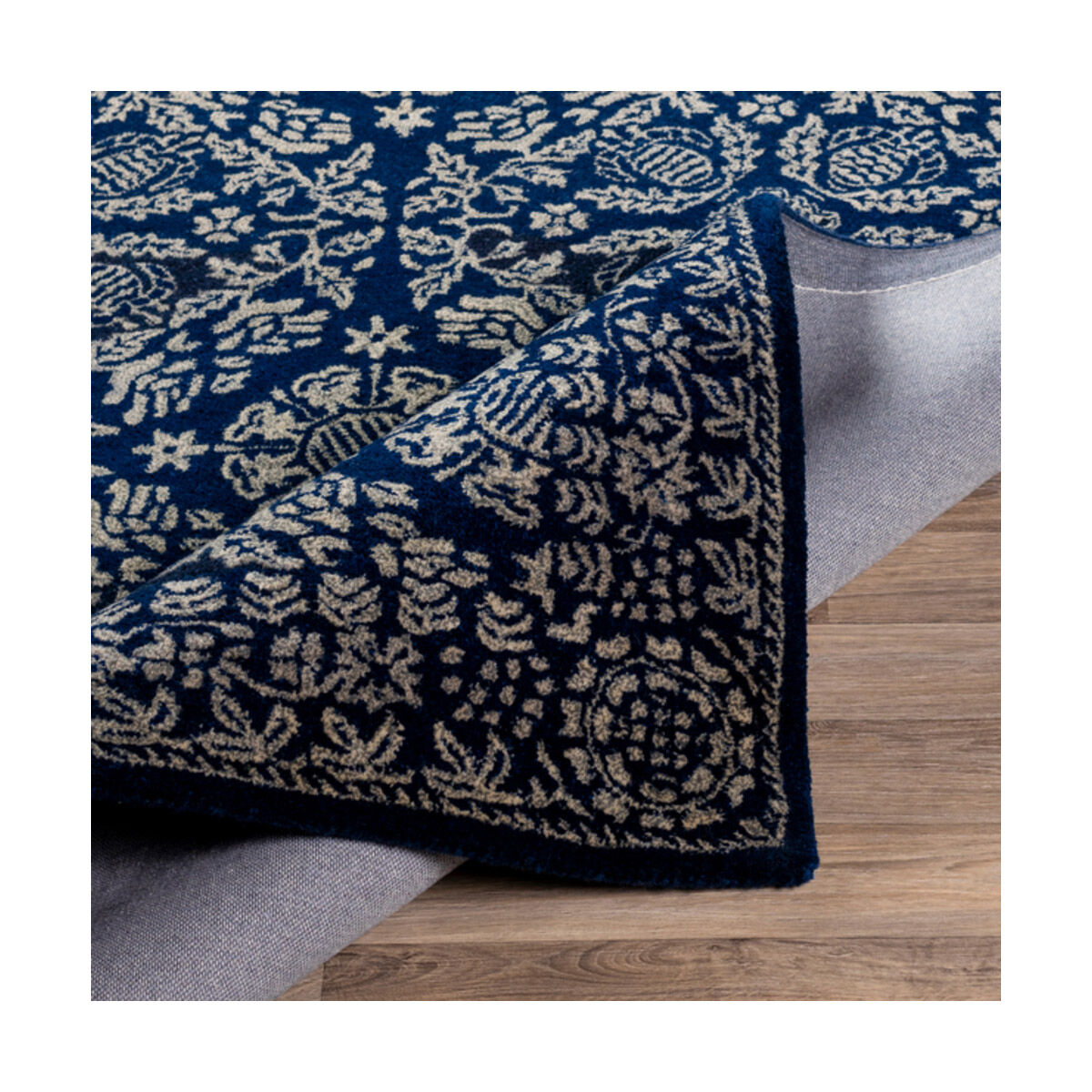 Hendrick 96 X 60 inch Dark Blue Rug, Rectangle
