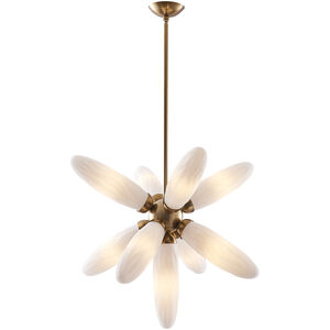 Crest 2 Light 5 inch Winter Brass Pendant Ceiling Light