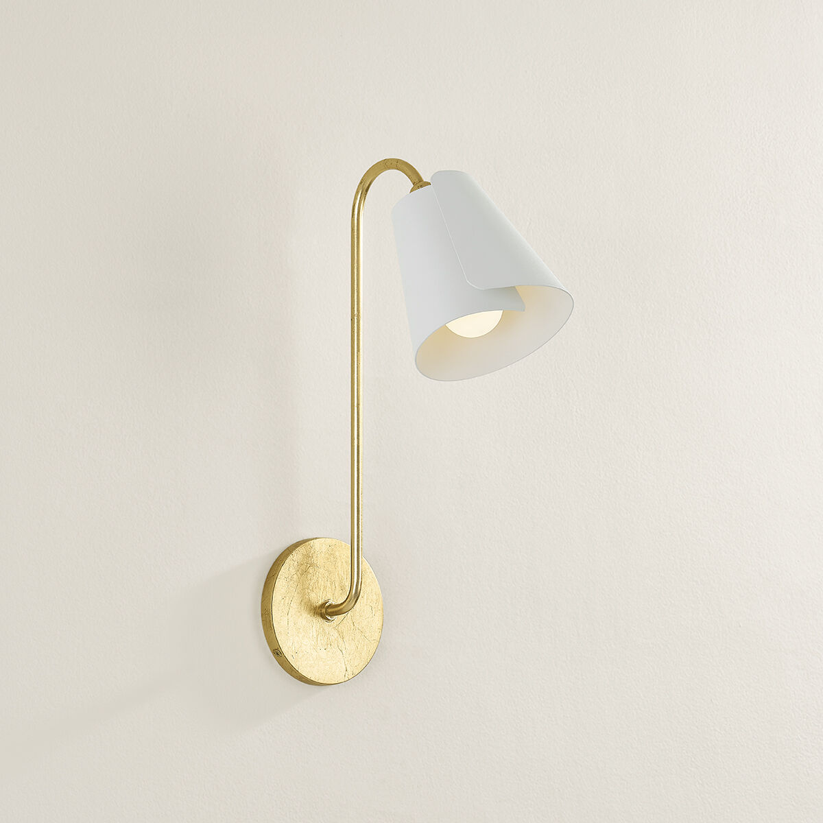 Lila 1 Light 5.5 inch Gold Leaf/Textured On White Combo Wall Sconce Wall Light