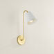 Lila 1 Light 5.5 inch Gold Leaf/Textured On White Combo Wall Sconce Wall Light