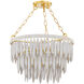 Tiffany 1 Light 18.25 inch Aged Brass Pendant Ceiling Light