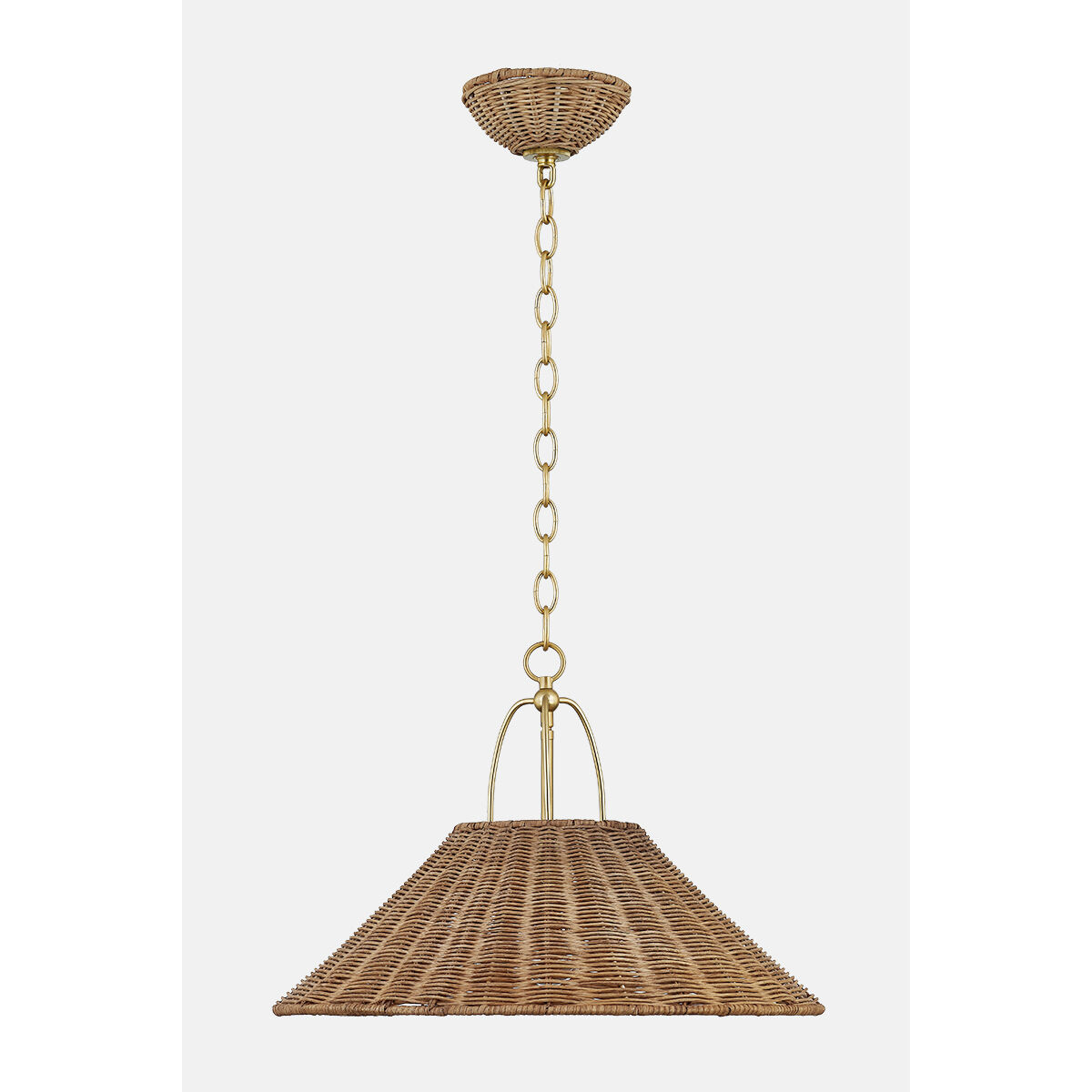 Davida 1 Light 20 inch Aged Brass Pendant Ceiling Light