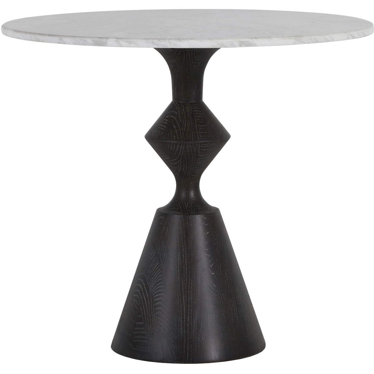 Benedict Volakas Marble and Cerused Black Bistro Table