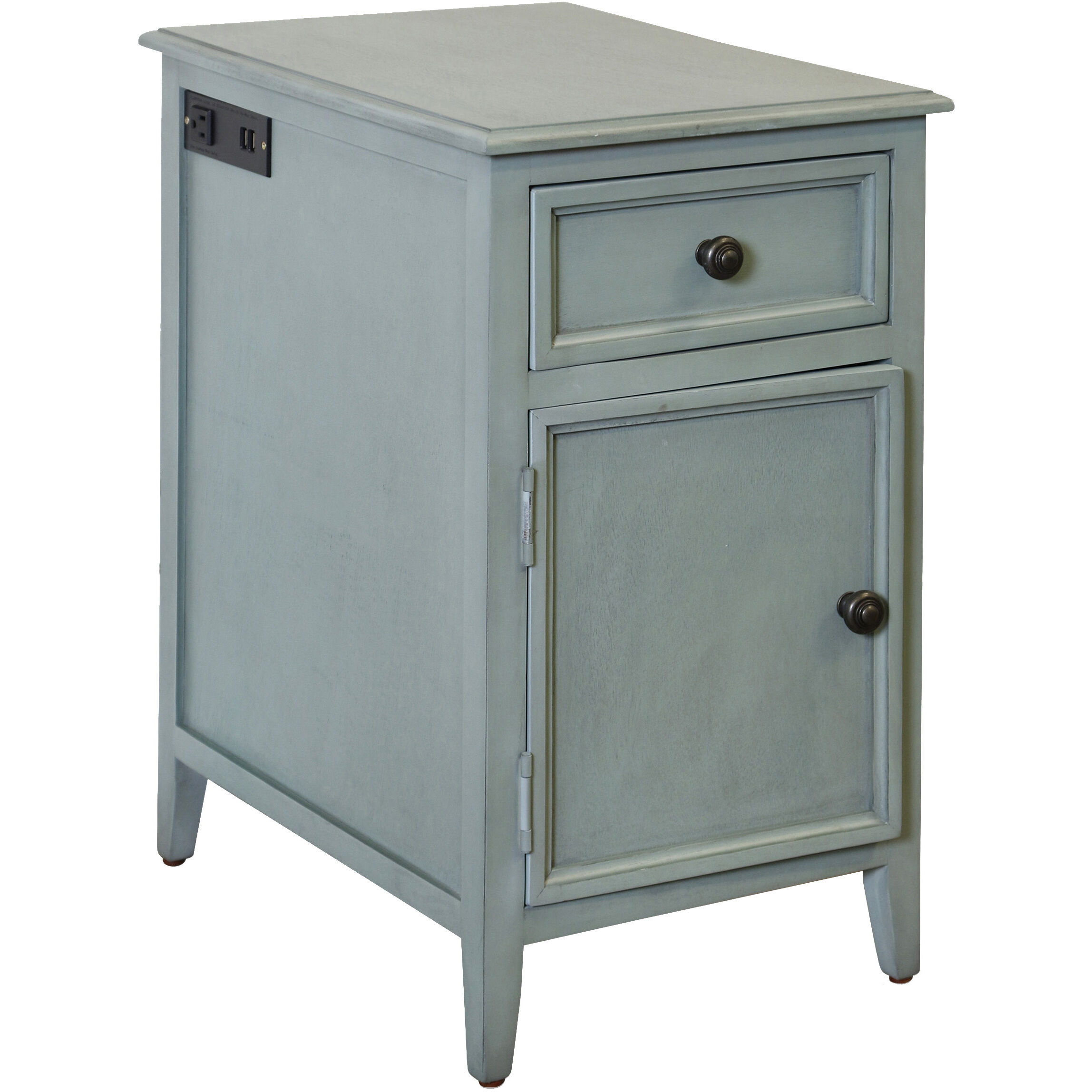 Aged Seafoam 25 X 15 inch Aged Seafoam Wash Side Table 