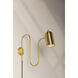 Romee 1 Light 4.75 inch Aged Brass Plug-in Sconce Wall Light