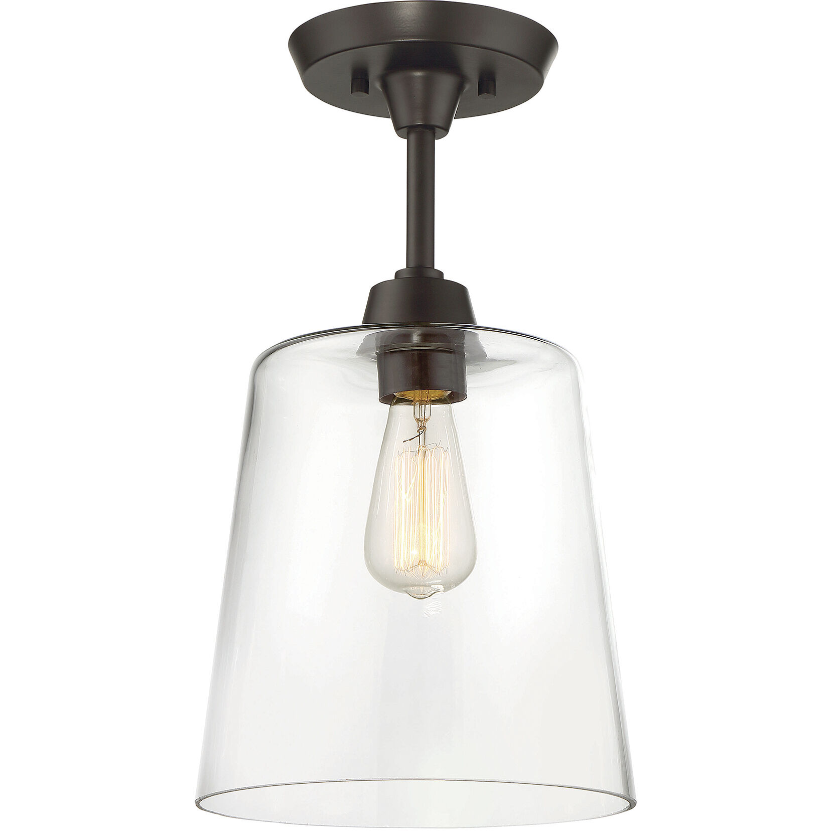 Modern 1 Light 10.00 inch Semi-Flush Mount